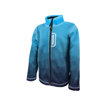 Wamu Fleecová mikina dětská Mozaika - modrá Vel. 140 - 146