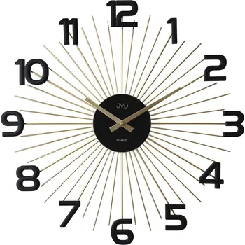 Hodiny JVD Designové kovové černé paprskovité hodiny JVD HT121.1