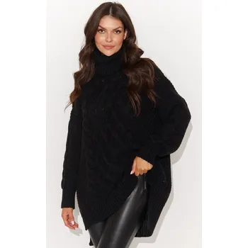 Dámské termoprádlo Dámský svetr s rolákem melanž NU_S96 Barva: Černá, Velikost: ONE SIZE
