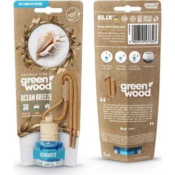 Osvěžovač vzduchu GREEN WOOD - Osvěžovač vzduchu s dřevěným víčkem Ocean Breeze