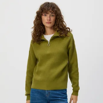 Dámský svetr Reserved - Svetr s viskózou - hnědozelená - 381GP-78X - 381GP-78X-M