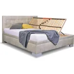 Zvýšená čalouněná postel Laterna, s úložným prostorem