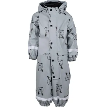 Kojenecká kombinéza LINDBERG SWEDEN ZATEPLENÝ OVERAL DO DEŠTĚ LINDBERG SWEDEN, LEKHYTTAN, GREY / BLACK Velikost: 92