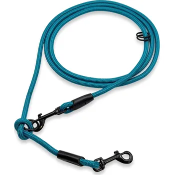 Vodítko pro psa PafDog® Přepínací nastavitelné vodítko 8mm, 11 délek, tyrkysové extra pevné DÉLKA VODÍTKA: 2.5 metru