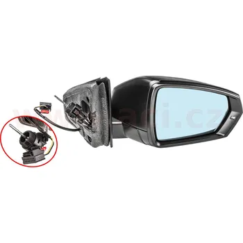 zpětné zrcátko mechanicky ovládané lanky černé (2 piny) P