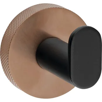 Sada koupelnových doplňků Sapho LARISSA háček, černá/měď mat