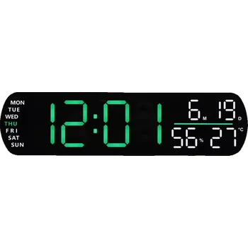 Budík JVD Digitální moderní budík do el. sítě JVD SB5512.2 se zelenými LED číslicemi (LED osvětlení)