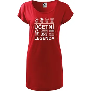 Dámské tričko DOBRÝ TRIKO Dámské tričko/šaty Účetní legenda Velikost: M, Barva: Červená