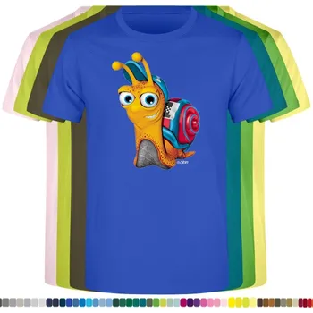 detske-levne-bavlnene-tricko-potisk-snek-Turbo Barva: Royal blue - královsky modrá, velikost: 98