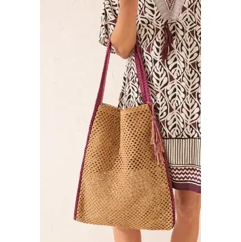 Kabelka Plážová taška women'secret béžová barva, 4382369 08X, vel. ONE SIZE