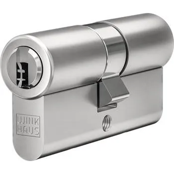 Vložka do dveří Vestavná oboustranná vložka key Tec X-tra, doplňkový program, 30/40, nikl/mat