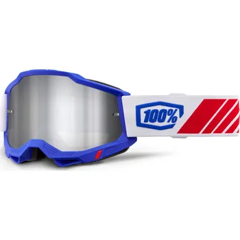 Motocyklové brýle ACCURI 2 100%- USA, brýle KOLBY - stříbrné plexi