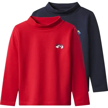 Chlapecké tričko lupilu® Chlapecké termo triko s dlouhými rukávy s BIO bavlnou, 2 kusy (navy modrá / červená, 86/92)