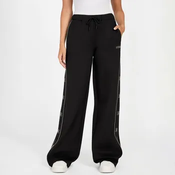 Dámské kalhoty Dámské Kalhoty GUESS OCTAVIA WIDE LEG PANTS V5BB12KCX22-JBLK – Černá XS