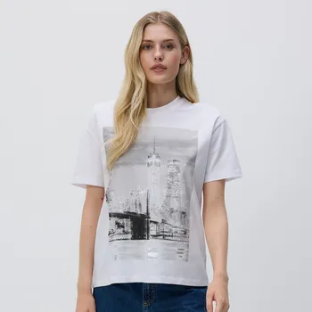 Dámské tričko Reserved - Tričko s potisky - bílá - 525GA-00X - 525GA-00X-M