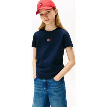 Chlapecké tričko Dětské bavlněné tričko Tommy Hilfiger KG0KG09012.9BYA námořnická modř 59X, vel. 128