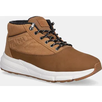 Pánské tenisky Boty Tommy Hilfiger W NBK SDE HYBRID BOOT pánské, hnědá barva, FM0FM05609 82X, EUR 40
