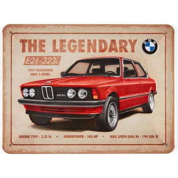 Plechová cedule Kovová cedule BMW 323i E21