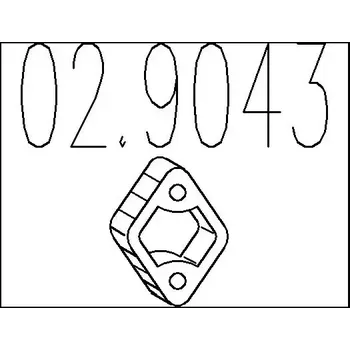 Auto-moto MTS Zarážka tlumiče výfuku MTS 02.9043