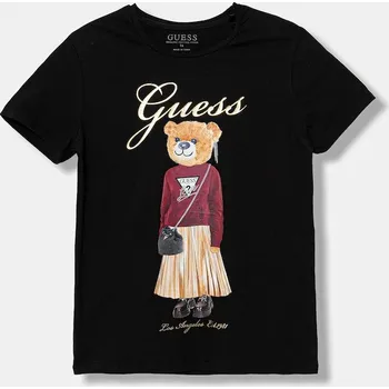 Dívčí oblečení Dětské bavlněné tričko Guess J5BI39.J1314.9BYA černá 99X, vel. 147-157