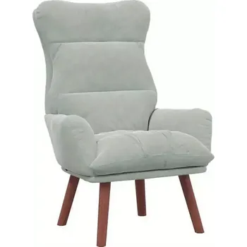 Křeslo Křeslo relaxační, nohy tmavé, látka světle šedá, BYRON 2