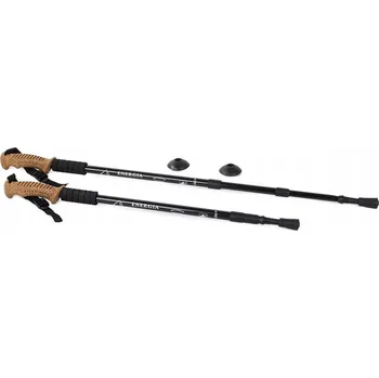 Trekingová hůl Trekingové hole Nordic Walking s ergonomickou, korkovou rukojetí, 135 cm, 2 ks, Červená