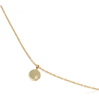 Řetízek Zlatnictví Helios Zlatý řetízek na kotník kolečko se zirkonem