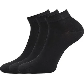 Lonka Nízké bambusové ponožky DESI - 3 páry Barva: Černá, Velikost: 35-38 (23-25cm)