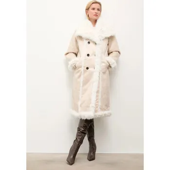 Dámský kabát Oboustranný kabát Answear.LAB WA25-KPD017 béžová 01X, vel. S