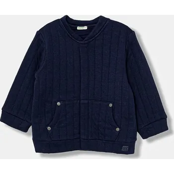 Chlapecká mikina Dětská mikina United Colors of Benetton tmavomodrá barva, hladká, 3JOEA501O 3JOEA501O.W.seasonal 59X, vel. 82