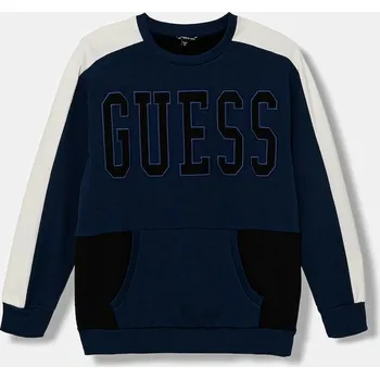 Chlapecká mikina Dětská bavlněná mikina Guess L5BQ01.KAX74.9BYA námořnická modř 59X, vel. 147-157