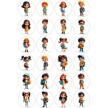 Jedlá dekorace na dort Škola_22 Materiál: Jedlý papír