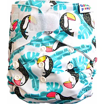 Přebalování GaGa's pleny Látková plena AIO Tukan na suchý zip