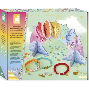 kreativní sada Janod Sada Výroba šperků duhové náramky 7 ks