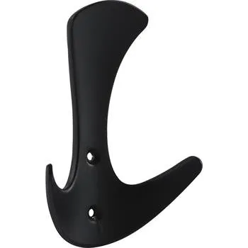 Věšák Věšák na kabát Tegua šířka 74 mm, výška 104 mm, ZN odlitek černý matný