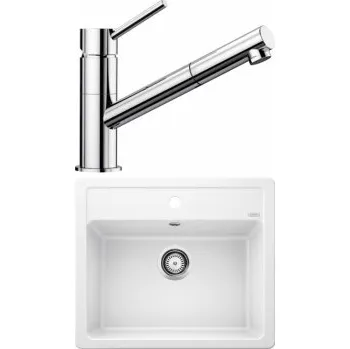 Granitový dřez Blanco SET 07-D 25 Legra 6 bílá + KANO-S chrom