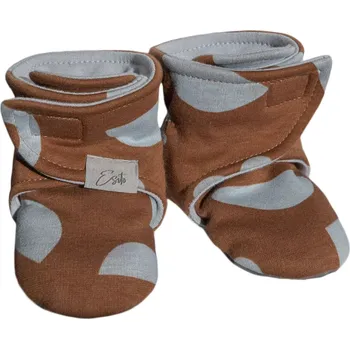 Capáčky ESITO | Capáčky barefoot Cotton Shapes - hnědá / 3 - délka stélky: 13 cm
