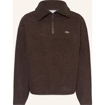 Pánské oblečení Lacoste Pánská Fleecová Mikina, tmavě hnědá, M