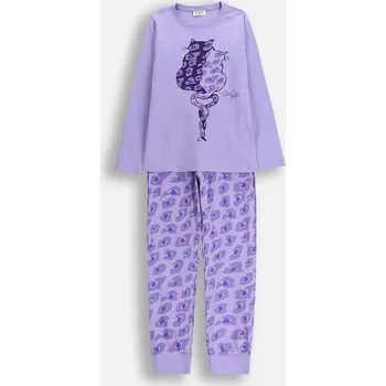 Dětská bavlněná pyžamová souprava Coccodrillo ZC5448102PJS fialová 45X, vel. 116-122
