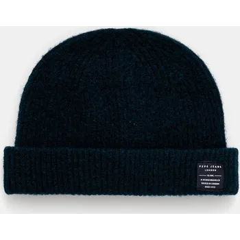 Čepice Čepice z vlněné směsi Pepe Jeans tmavomodrá barva, PM0400012 59X, vel. ONE SIZE