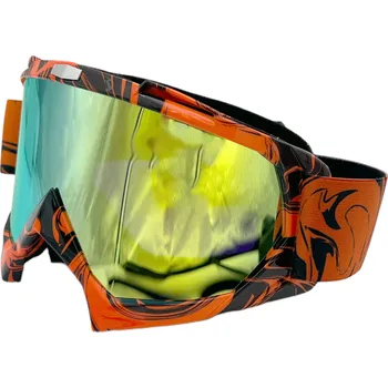 Sluneční brýle Oranžové Cross/MTB brýle - zlaté sklo