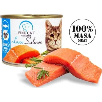 Krmivo pro kočku Fine Cat EXCLUSIVE konzerva pro kočky losos 100% masa 200g