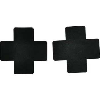 Ozdoba na bradavku Erotická pomůcka | samolepka na bradavky, styl křížek - 2 ks - černá