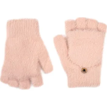 Šála Krátké teplé palčáky světle růžové