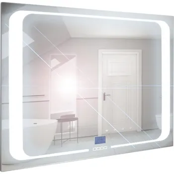 Zrcadlo Závěsné zrcadlo Nikoletta s pískovaným motivem a LED osvětlením LED 4 65 x 100 cm