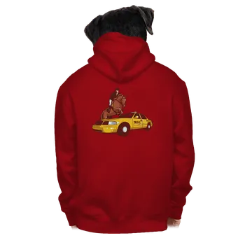 Pánská mikina Bastard Taxis pánská mikina na zip Red