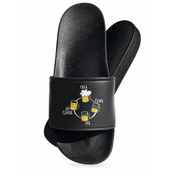 Pánské pantofle Bastard Pivní hodiny pantofle Black