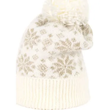 Čepice Čepice se zimním vzorem bílá
