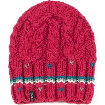 Čepice Zimní čepice s třemi pruhy červená