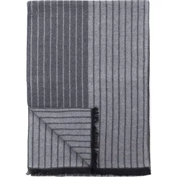 Šála Zimní šála s pruhy šedá